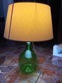lampada autoproduzione con damigiana di vetro 