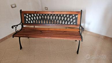 Panchina da giardino legno e ghisa 2/3 posti