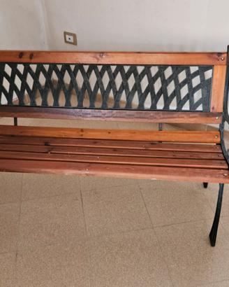 Panchina da giardino legno e ghisa 2/3 posti