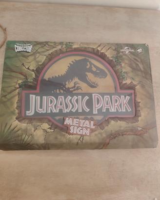Insegna Metallica Jurassic Park 