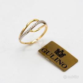 ANELLO ORO GIALLO 18 KT 750 ZIRCONI a.53
