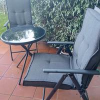 Set Sdraio e tavolino da terrazzo 