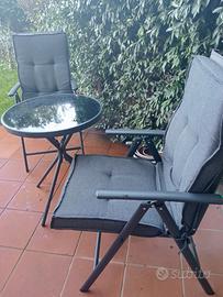 Set Sdraio e tavolino da terrazzo 