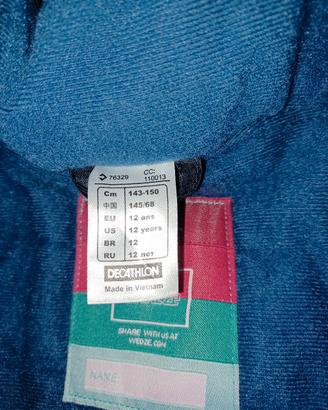 tuta sci bambina 12 anni  misura 143 150