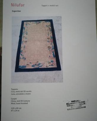 Tappeti originali certificati come EXPERTISE.