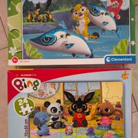Set di 2 puzzle a pezzi grandi: Bing + Leo&Tig