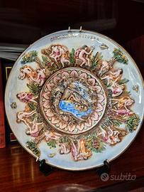 piatto vintage, decorativo Capodimonte 