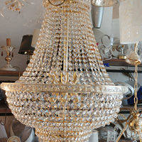 Lampadario stile impero in cristallo