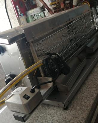 Gira spiedini professionale a gas