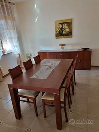 Tavolo da pranzo con 6 Sedie incluso Seitenboard