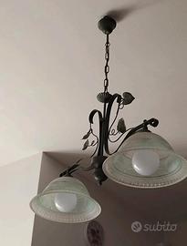 lampadario in ferro battuto