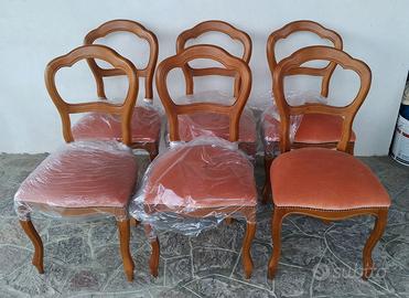 6 sedie stile barocco come nuove