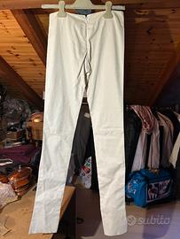 pantaloni  jitrois pelle bianchi