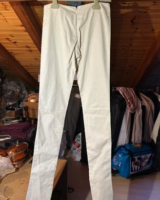 pantaloni  jitrois pelle bianchi