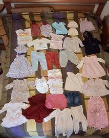 Stock vestiti 0-12 mesi assortiti bimbina