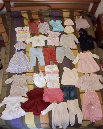 Stock vestiti 0-12 mesi assortiti bimbina