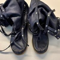 Stivali Indianini in pelle blu