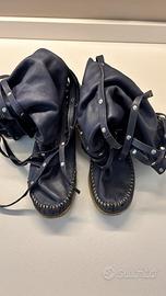 Stivali Indianini in pelle blu