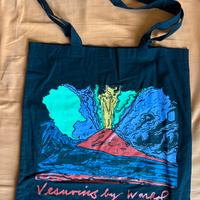 Borsa tela nera con stampa Warhol.
