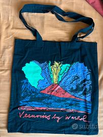 Borsa tela nera con stampa Warhol.