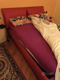 Letto a cassettone in ecopelle