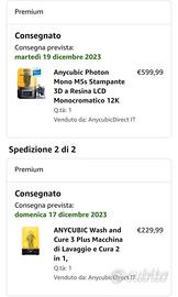 STAMPANTE 3D Resina AnyCubic e WASHandCure
