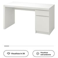 Scrivania malm ikea color legno chiaro
