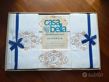 Lenzuola ricamate anni '70