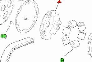 Cappellotto porta tasselli Aprilia Scarabeo 50 AP2