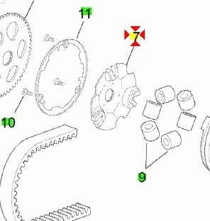 Cappellotto porta tasselli Aprilia Scarabeo 50 AP2