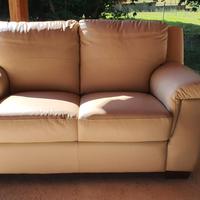 Divano vera pelle due posti prezzo super!!