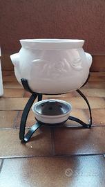 Set per bourguignonne in ceramica nuovo