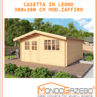 casetta casa legno Zaffiro 380x380 spess 34 mm