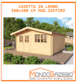 casetta casa legno Zaffiro 380x380 spess 34 mm
