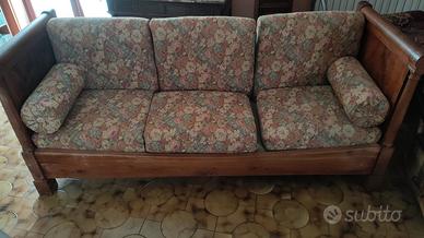 Antico letto divano a barca stile impero