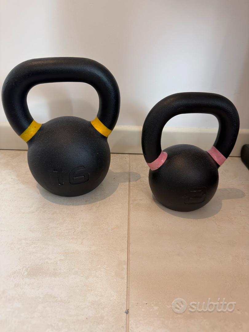 Set Kettlebell Lacertosus Russian Black 8 e 16 kg - Sports In vendita a ...