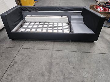 Divano letto angolare in pelle