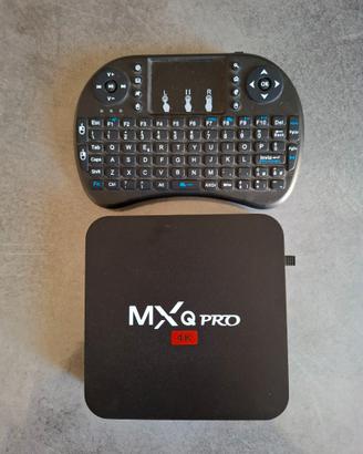 📺 TV Box Android MXQ Pro 4K + Alimentatore e Cavo