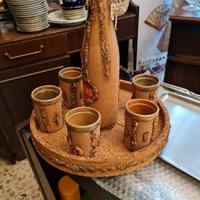 set bottiglia con 6 bicchieri sardegna