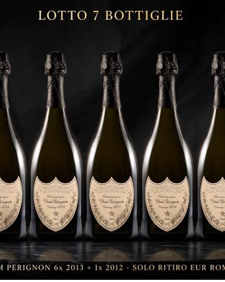 Lotto 7 Dom Pérignon -6x Vintage 2013  + 1x  2012