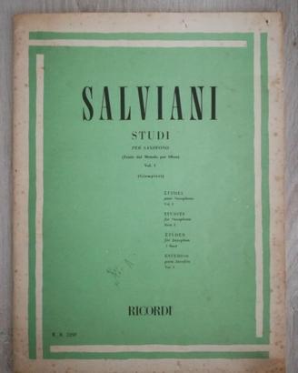 Salviani studi per saxofono tratti dal metodo per
