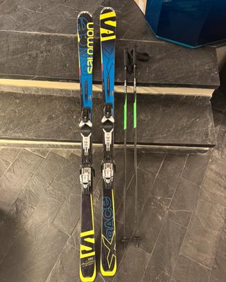 Salomon 180 cm PowerlineR19 e racchette Head 135cm