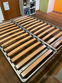 Rete letto a doghe con ruote