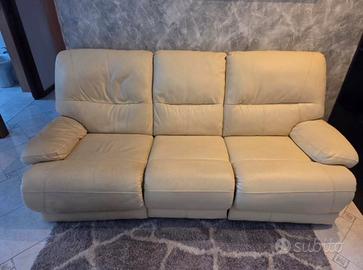 Divano in vera pelle con scelslong