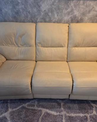 Divano in vera pelle con scelslong