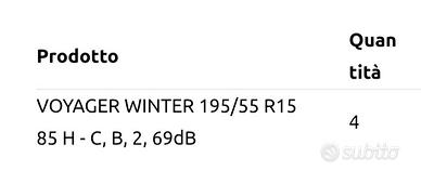 Gomme invernali 195/55 R15