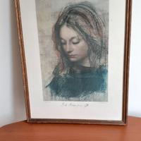 quadro litografia annigoni