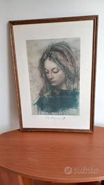 quadro litografia annigoni