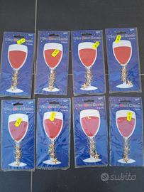 Charm da bicchieri vino 8 Confezioni lotto set 