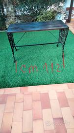 Tavolino da Giardino con piedi in Lega di Ghisa e